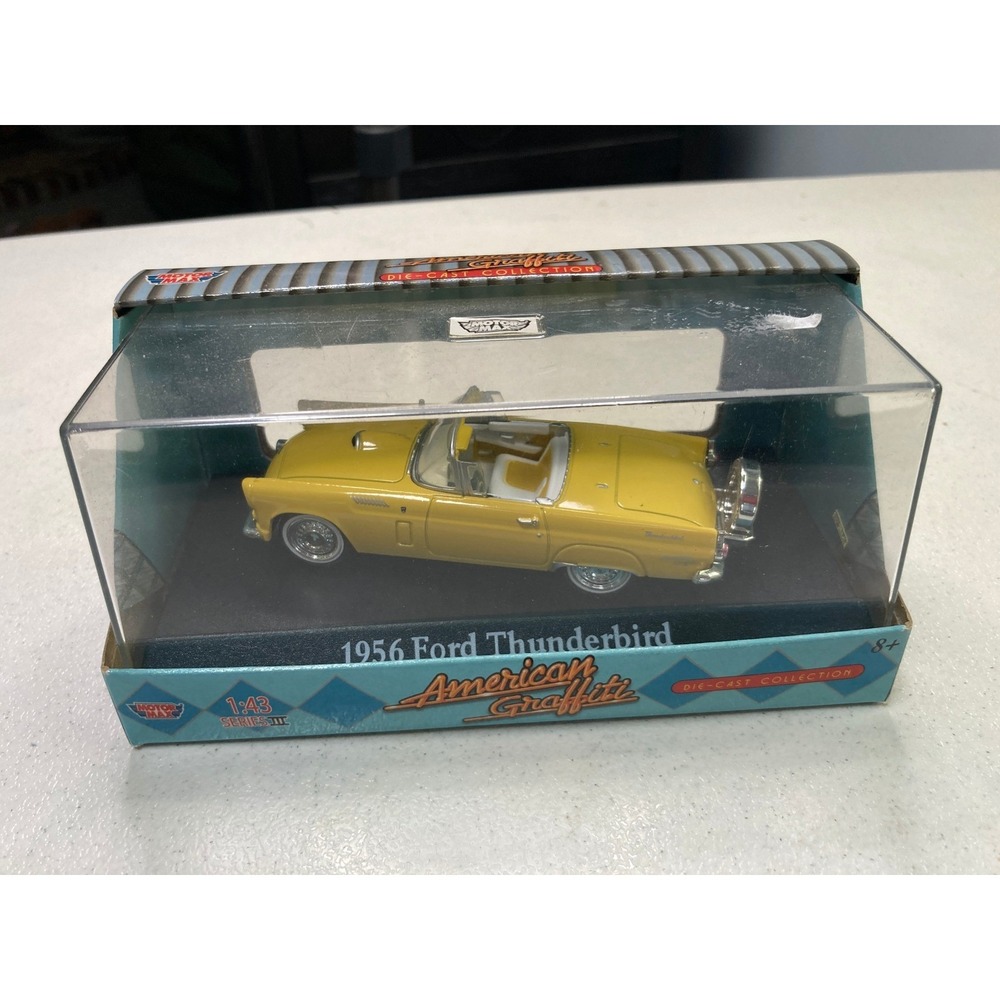Motor Max 1956 Ford Thunderbird Yellow 1:43 American Graffiti Die-Cast Car